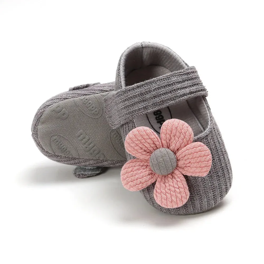 0-18M Baby Girls Cotton Shoes Retro Spring Autumn Toddlers Prewalkers Cotton Shoes Infant Soft Bottom First Walkers