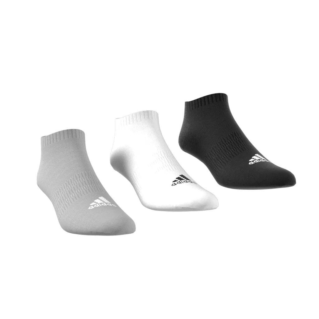 Adidas Thin and Light Sportswear Low-Cut Socks 3 Pairs GREY