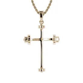 Athlete's Cross Necklace | Gold