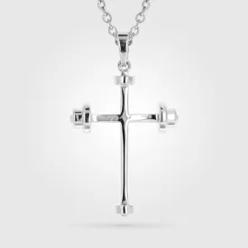 Athlete's Cross Necklace | Sterling