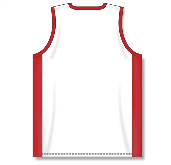 Athletic Knit (AK) B2115L-209 Ladies White/Red Pro Basketball Jersey