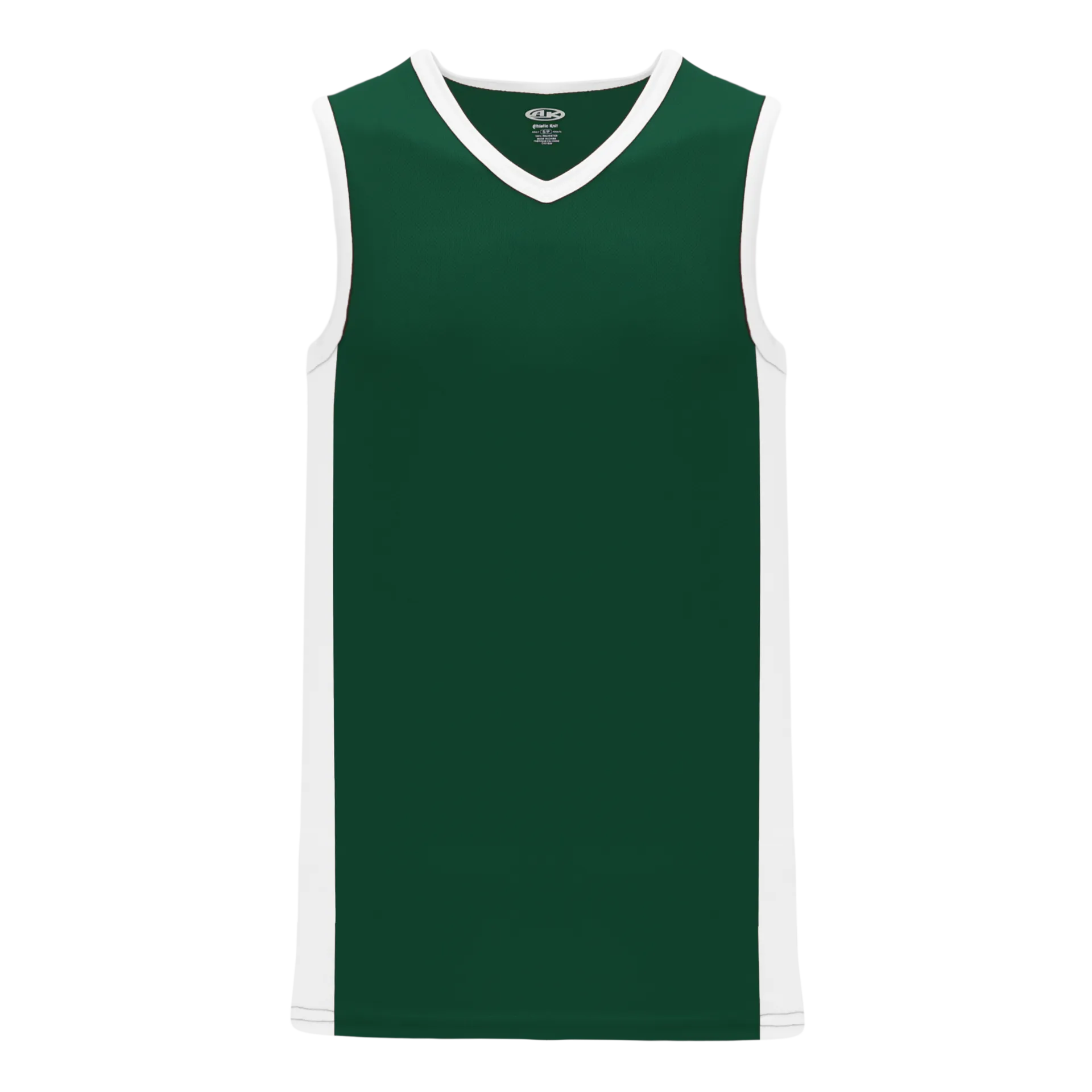 Athletic Knit (AK) B2115M-260 Mens Dark Green/White Pro Basketball Jersey