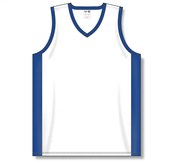 Athletic Knit (AK) B2115Y-207 Youth White/Royal Blue Pro Basketball Jersey