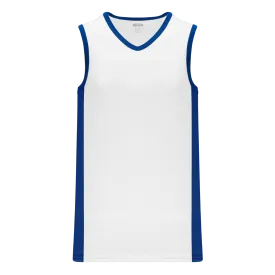 Athletic Knit (AK) B2115Y-207 Youth White/Royal Blue Pro Basketball Jersey