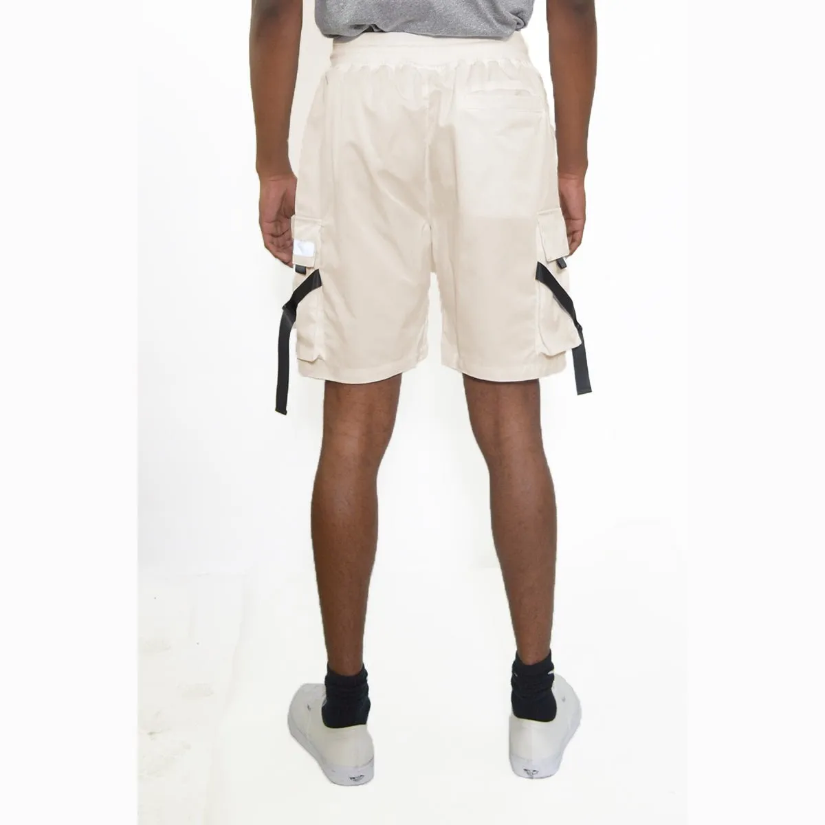 Beige Tactical Cargo Shorts