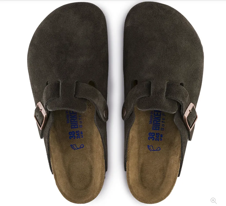 Birkenstock Boston Soft Footbed Suede Leather Sandal