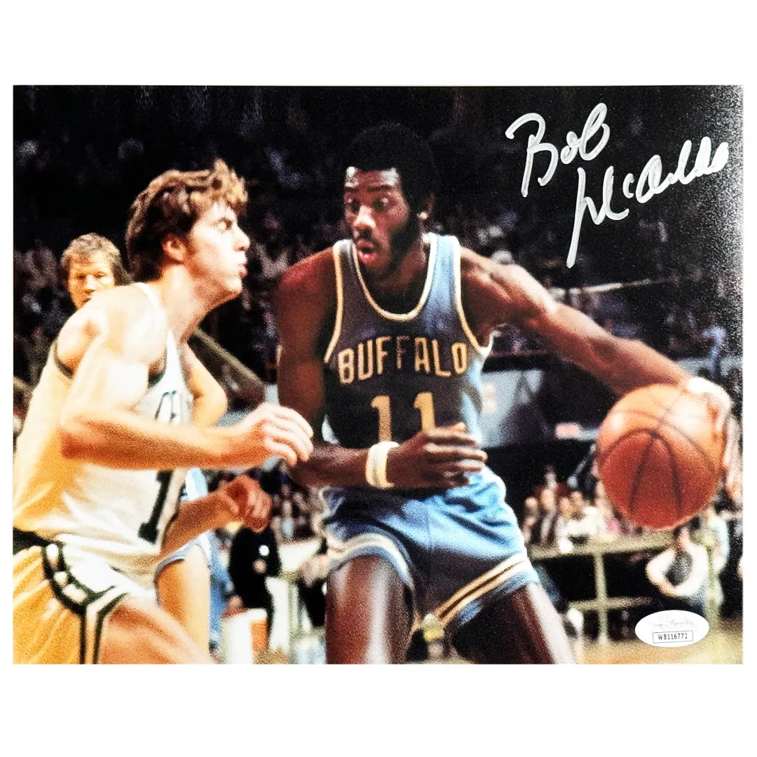 Bob McAdoo Signed Pose 2 Basketball 8x10 Photo (JSA)