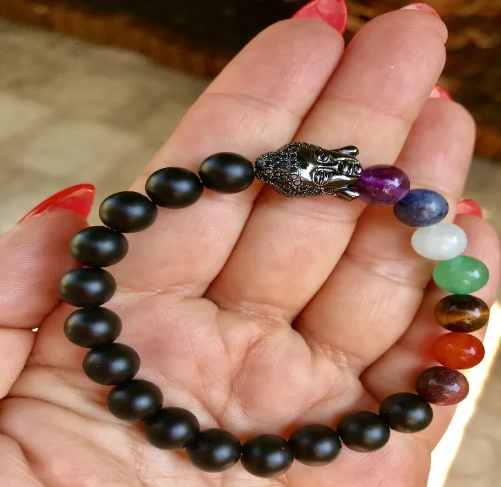 Chakra Balancing Genuine Crystal Bracelet