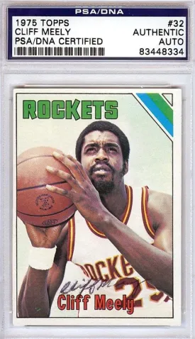 Cliff Meely Autographed 1975 Topps Card #32 Houston Rockets PSA/DNA #83448334