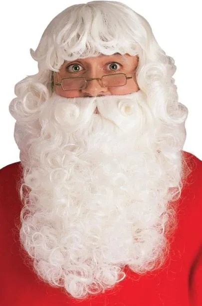 Deluxe Santa Beard And Wig Set