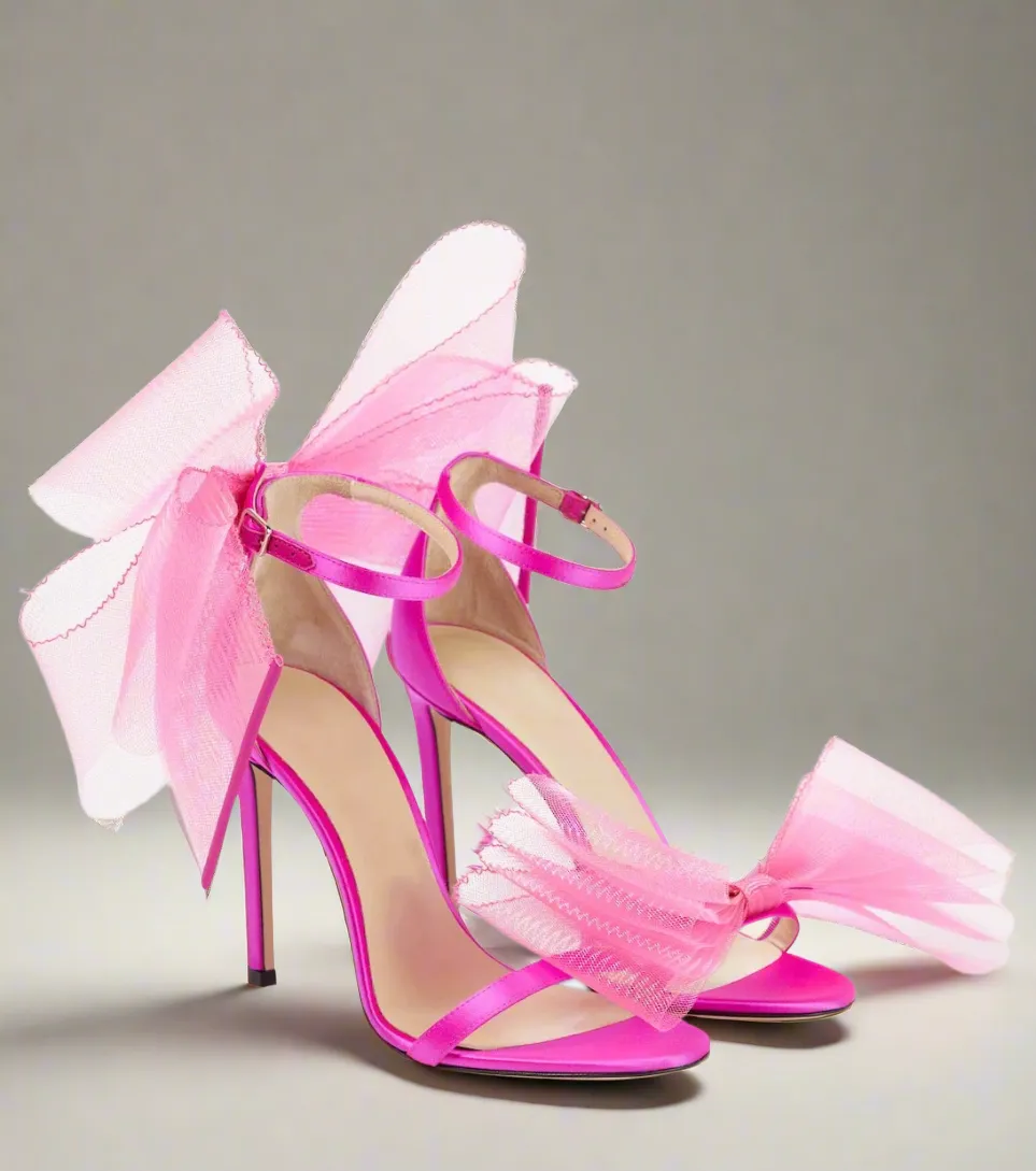 Entle Pink Bow-tie Sandals