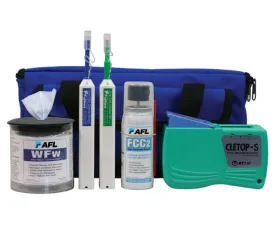 Fiber Cleaning Kit, Cletop SB, One-Click Cleaner, Cleaning Fluid, FCC3 Debris Destroyer, FiberWipes