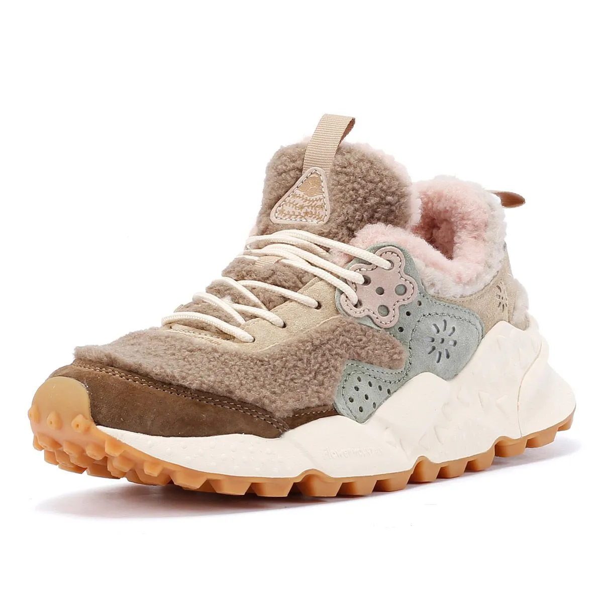 Flower Mountain Kotetsu Teddy Women's Beige/Pink Trainers