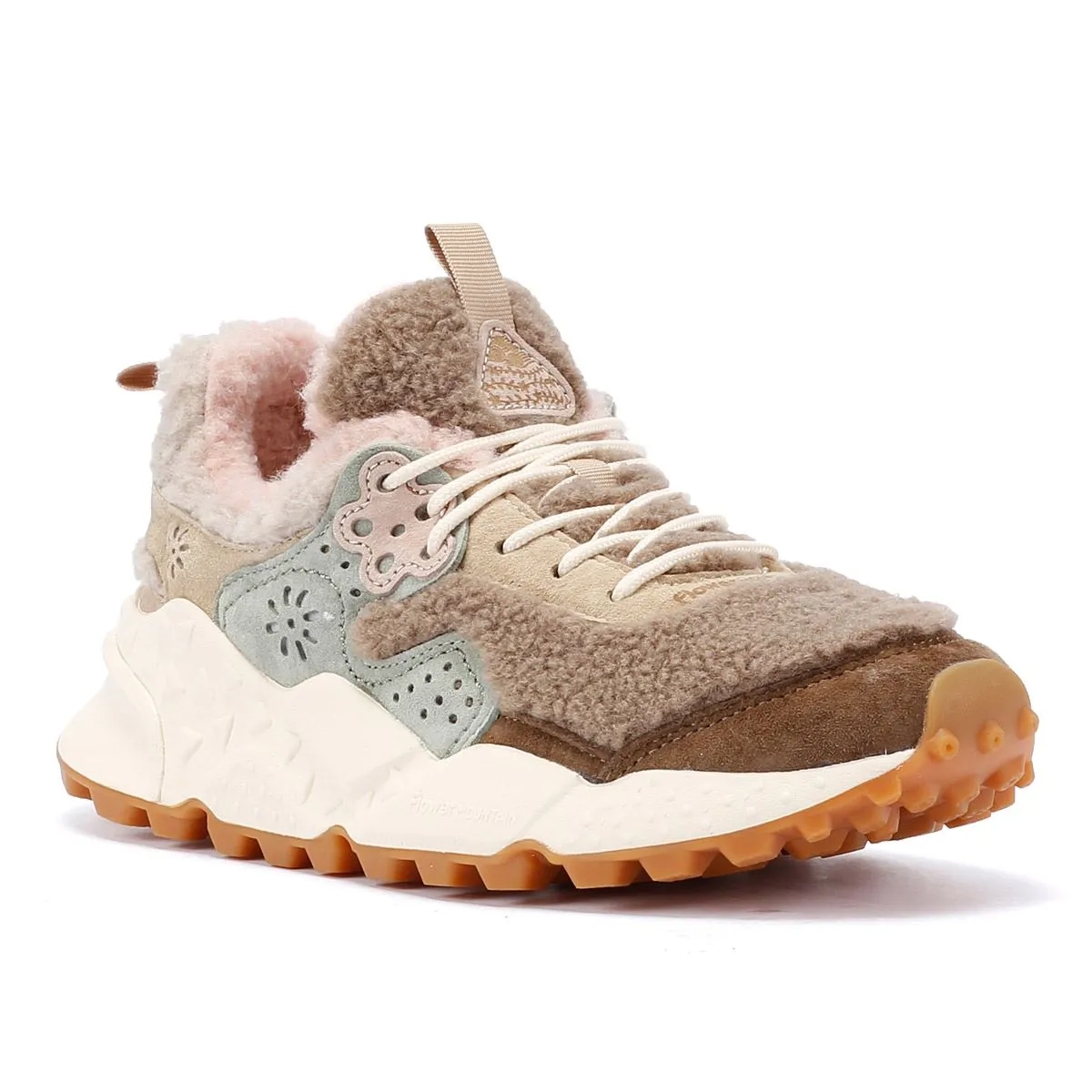 Flower Mountain Kotetsu Teddy Women's Beige/Pink Trainers