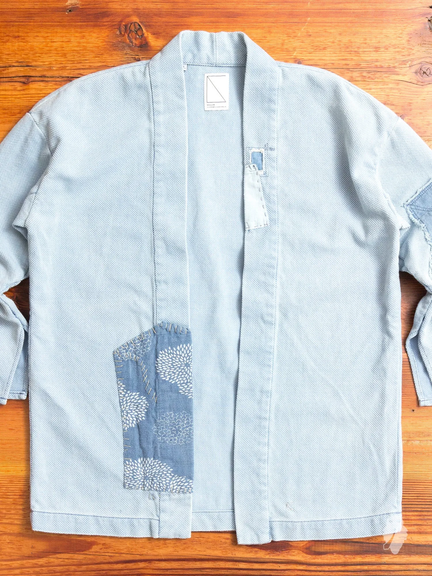 Haori Sashiko Shirt in Washed Indigo Remake