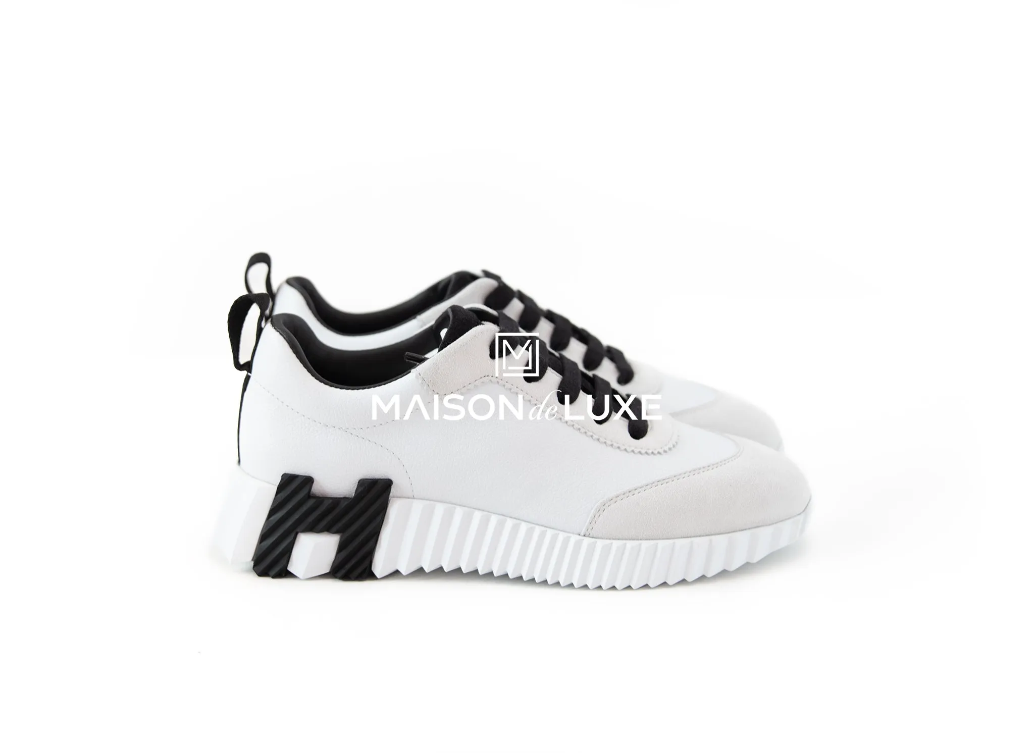 Hermes Women's White Bouncing 35.5 Sneaker