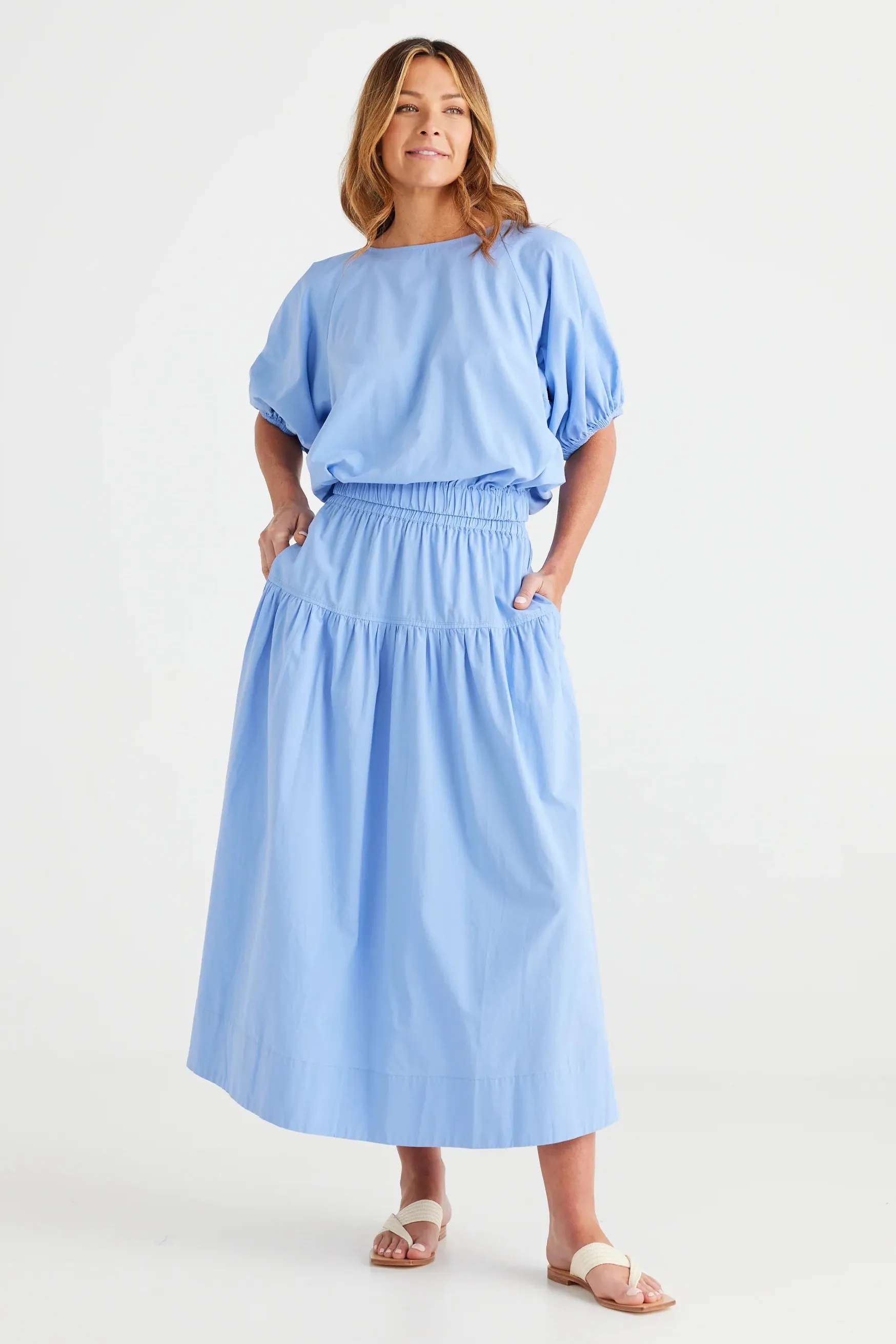 Hettie Top in Periwinkle Blue