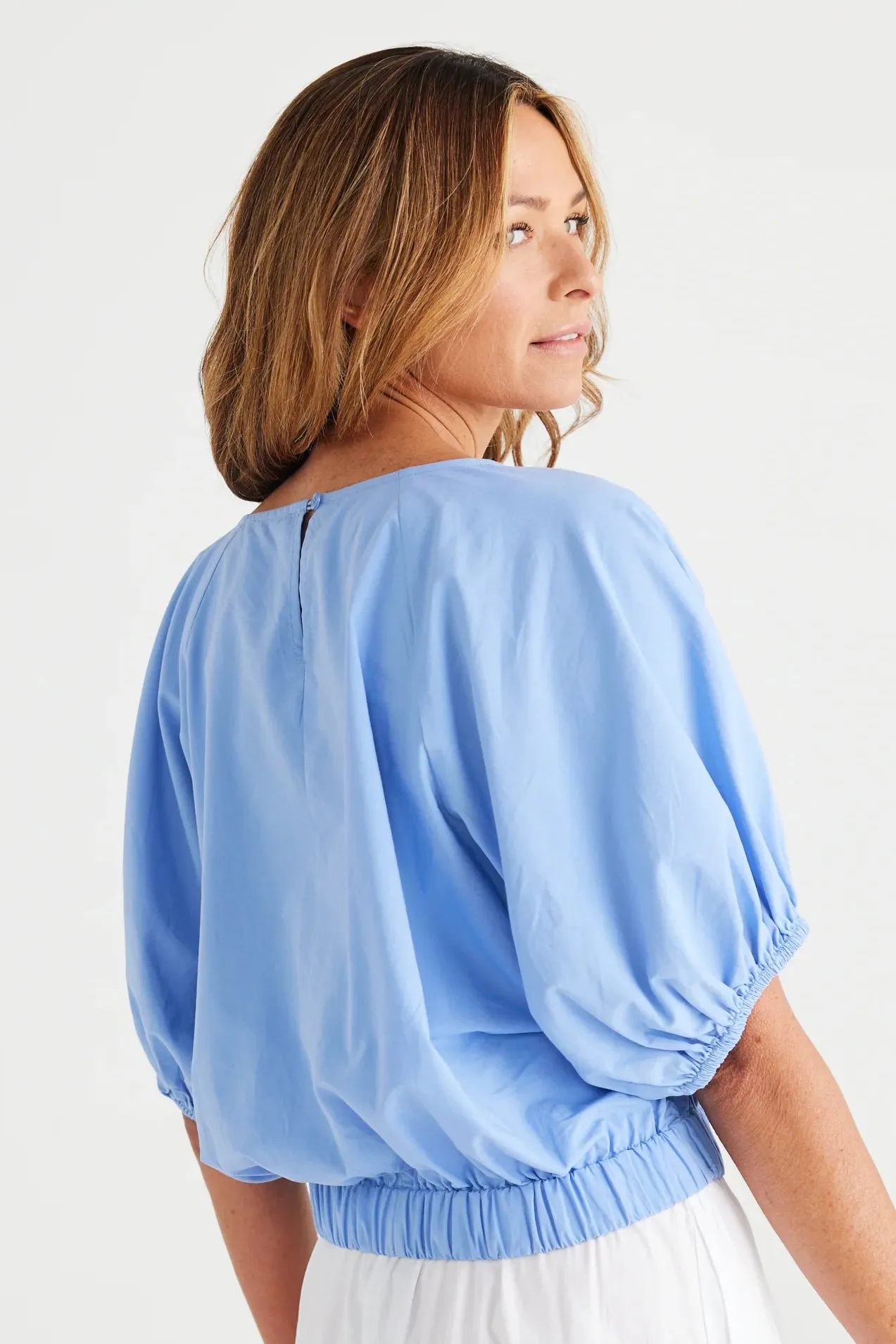 Hettie Top in Periwinkle Blue