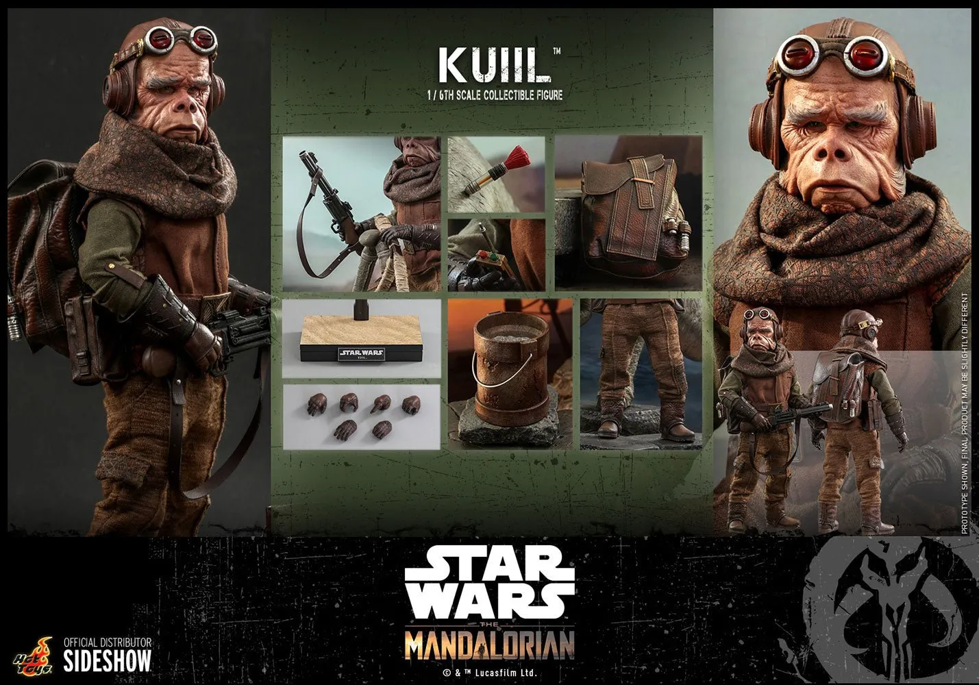 Hot Toys Star Wars The Mandalorian Kuiil Sixth Scale Figure