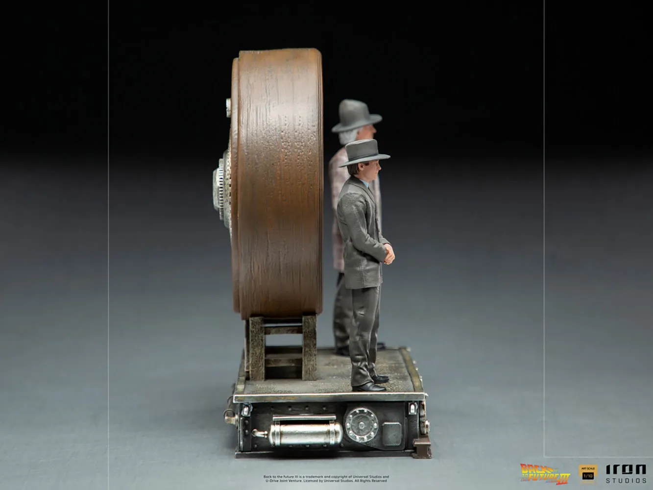 Iron Studios Back to the Future Part III Marty and Doc at the Clock Deluxe 1:10 Scale Statue