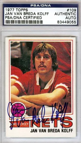 Jan Van Breda Kolff Autographed 1977 Topps Card #109 New Jersey Nets PSA/DNA #83449055