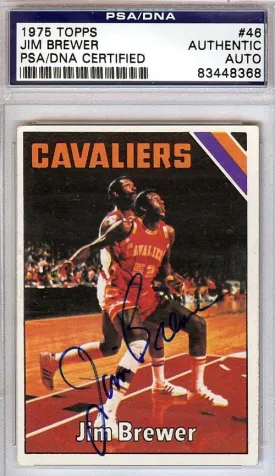 Jim Brewer Autographed 1975 Topps Card #46 Cleveland Cavaliers PSA/DNA #83448368