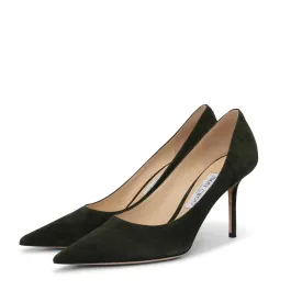 Jimmy Choo Dark Moss Suede Love Pumps 39.5