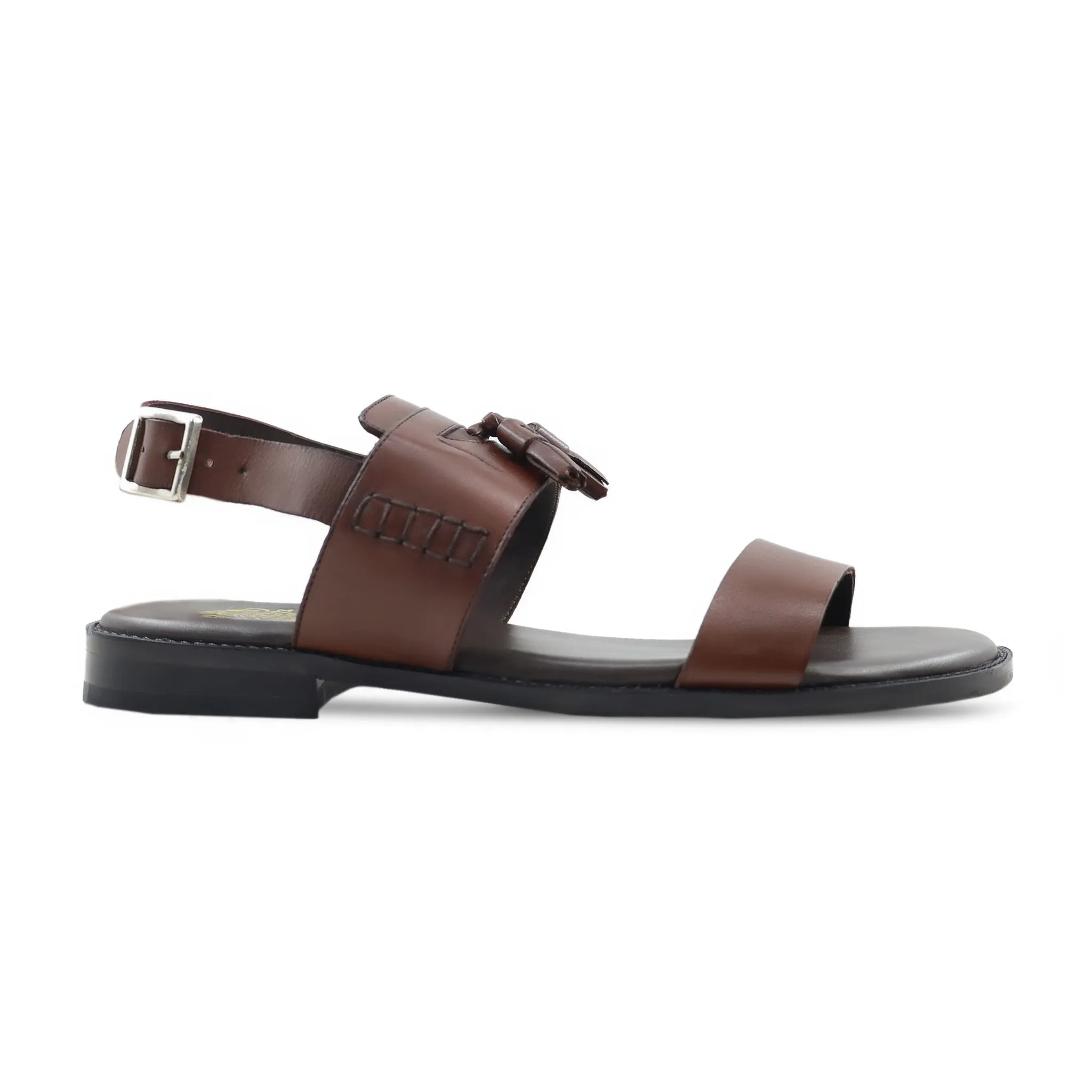 Kakeru - Men's Dark Brown Calf Leather Sandal