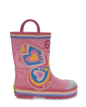 Kids Bella Butterfly Rain Boot - Pink