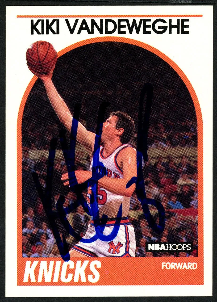 Kiki Vandeweghe Autographed 1989-90 Hoops Card #295 New York Knicks SKU #148007