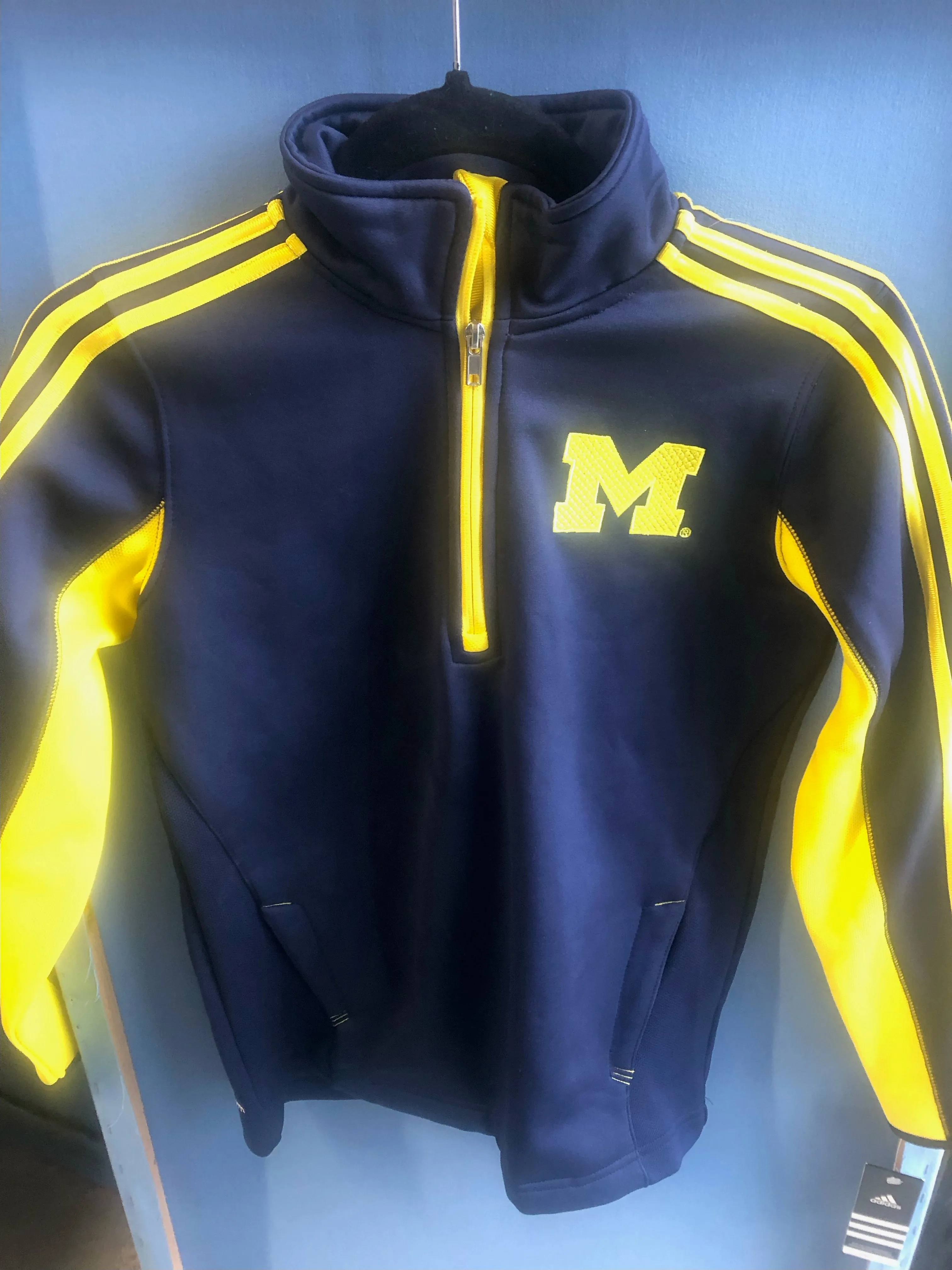 Michigan Wolverines Adidas Youth !/4 Zip