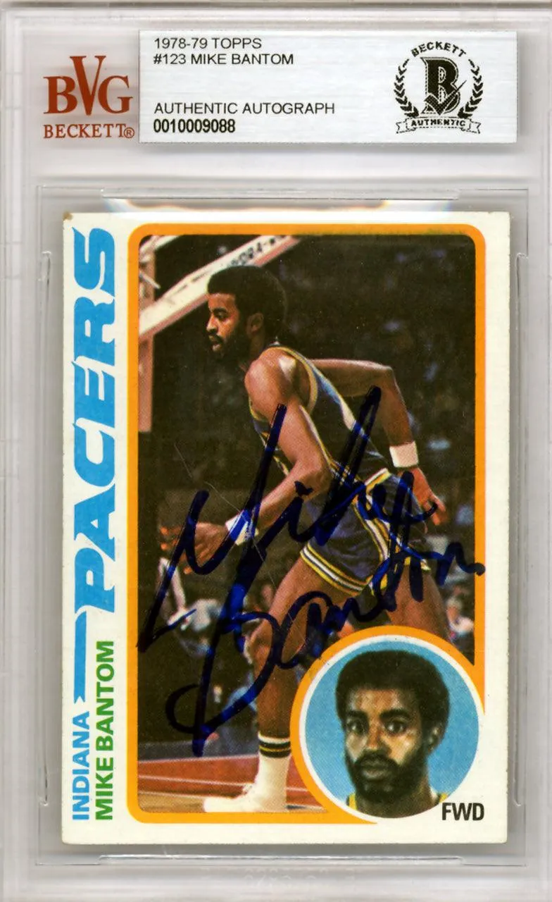 Mike Bantom Autographed 1978 Topps Card #123 Indiana Pacers Beckett BAS #10009088