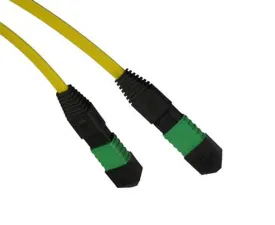 MTP/MPO, APC Polish, Fiber Optic Cable, 12 Strand, Single-Mode 9/125, OS2, Plenum, Female-Female, Method B