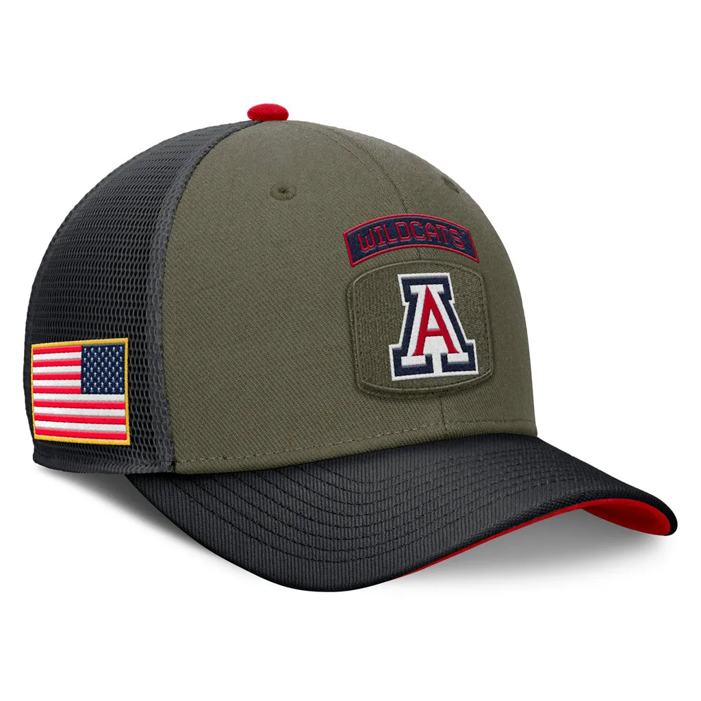 NCAA Arizona Wildcats Nike Primary Arch Military Adjustable Hat