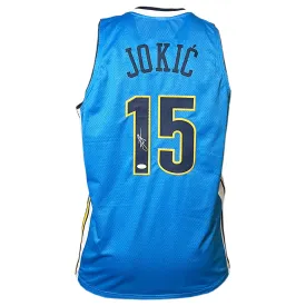 Nikola Jokic Signed Denver Light Blue Basketball Jersey (JSA)