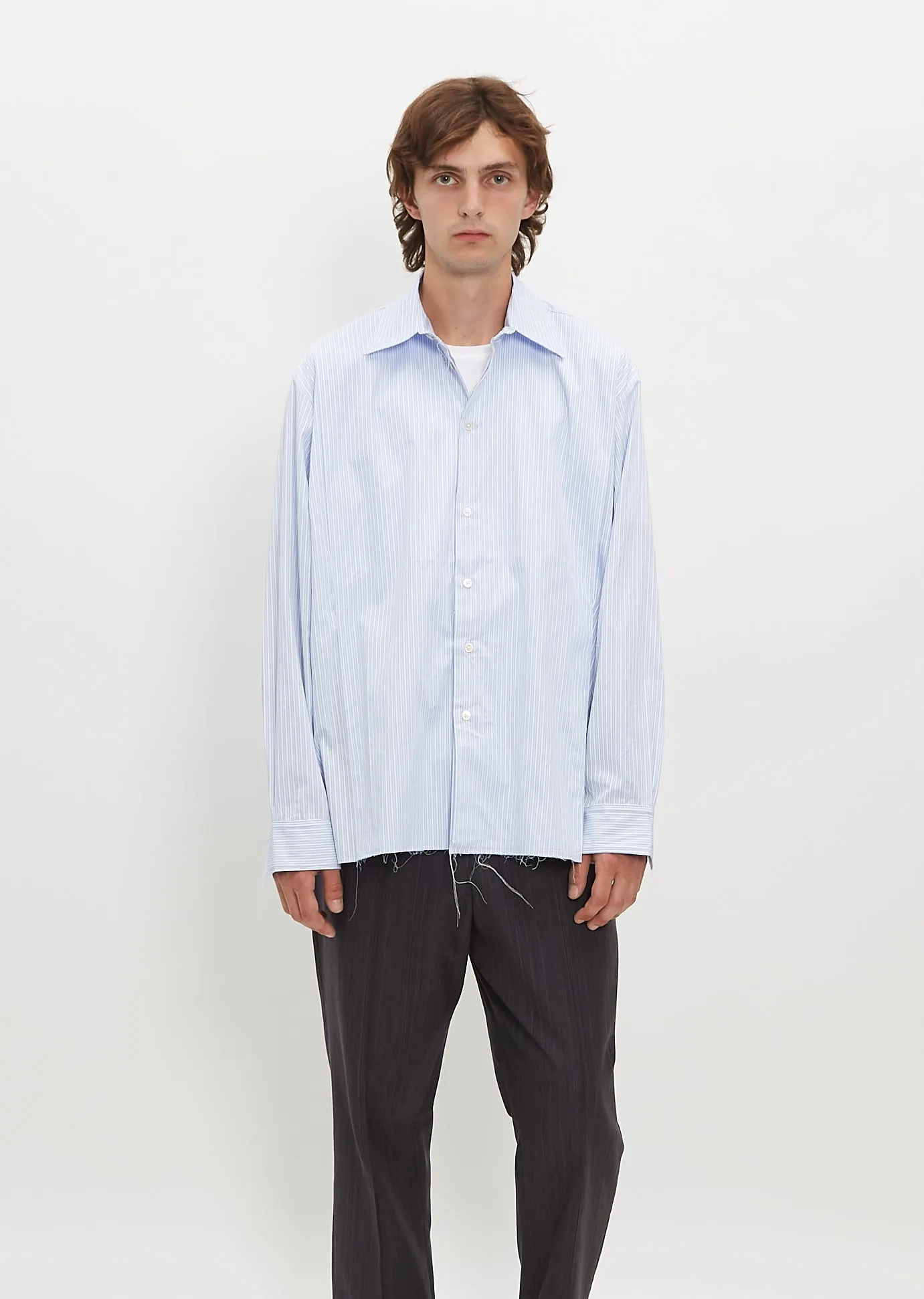 Pocket Shirt — Blue/White Stripe