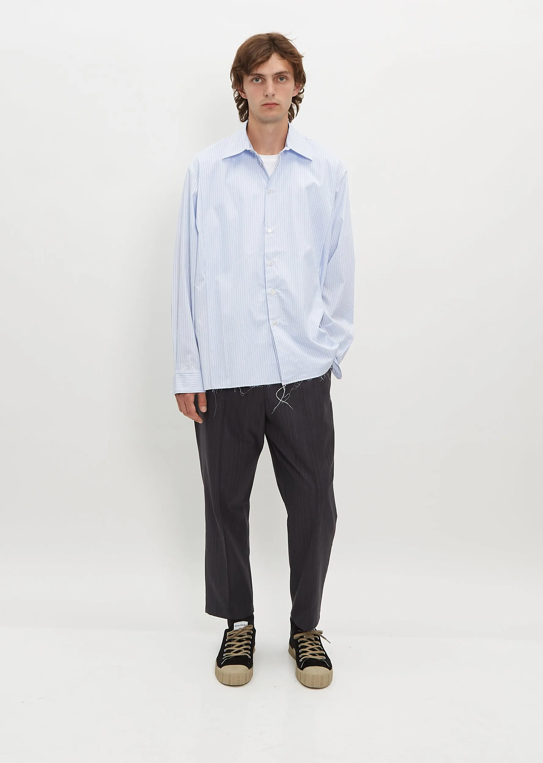 Pocket Shirt — Blue/White Stripe