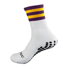 Purple and Yellow Grip Socks