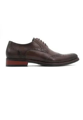 Rad Russel Lace-up Derbies with Wingtips - Brown