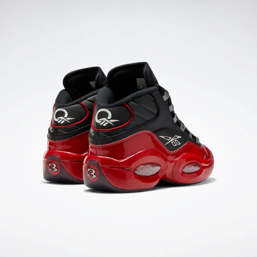 Reebok Men's Question Mid Basketball Shoes - Black / Vector Red