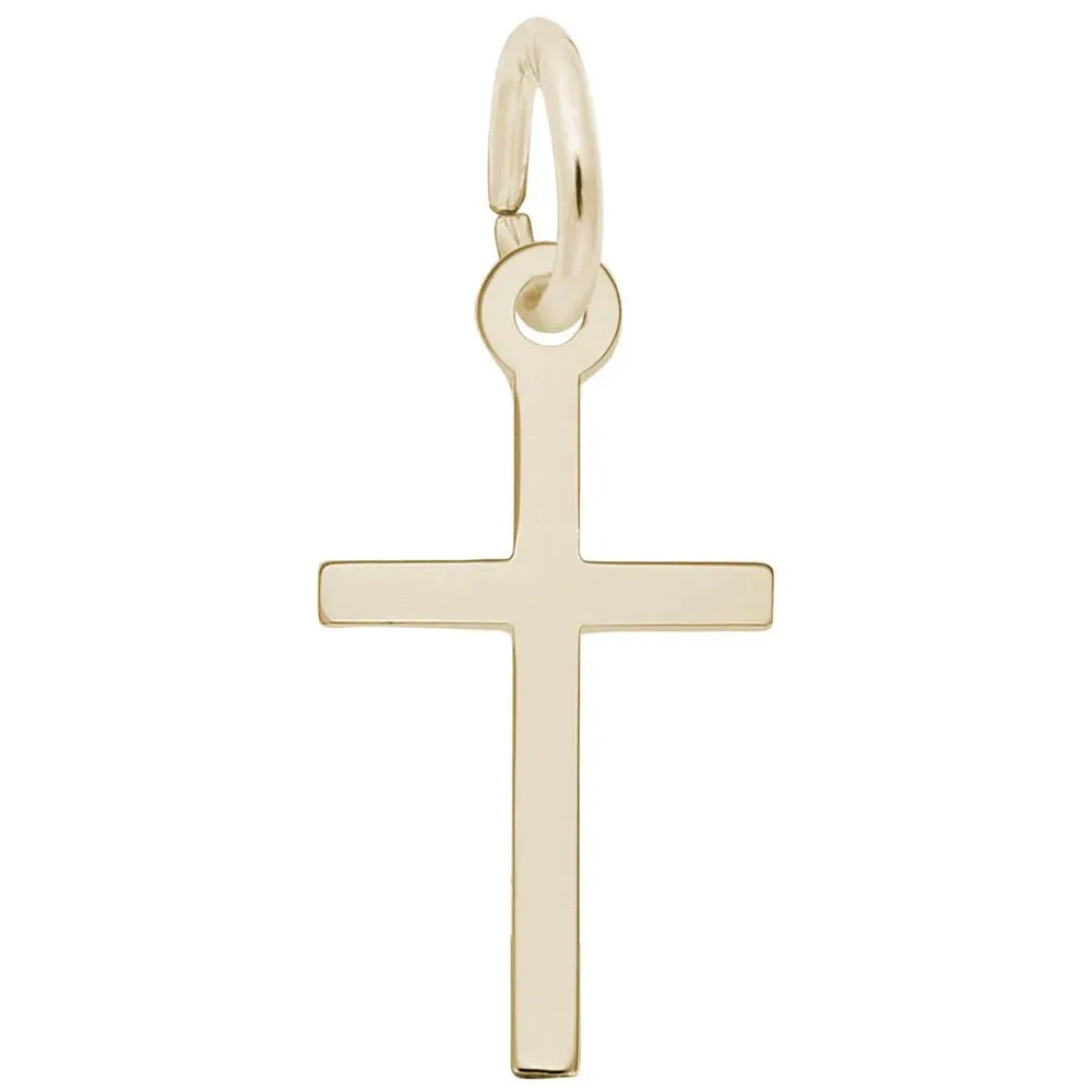 Rembrandt Charms - Small Thin Cross Charm - 4915