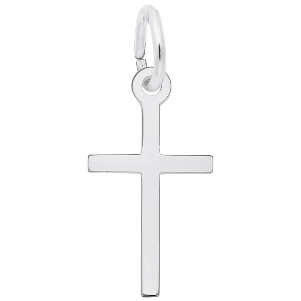 Rembrandt Charms - Small Thin Cross Charm - 4915