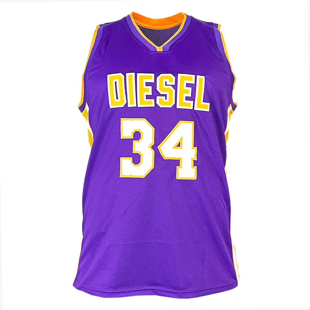 Shaquille O'Neal Signed Los Angeles Purple Diesel Basketball Jersey (Beckett)