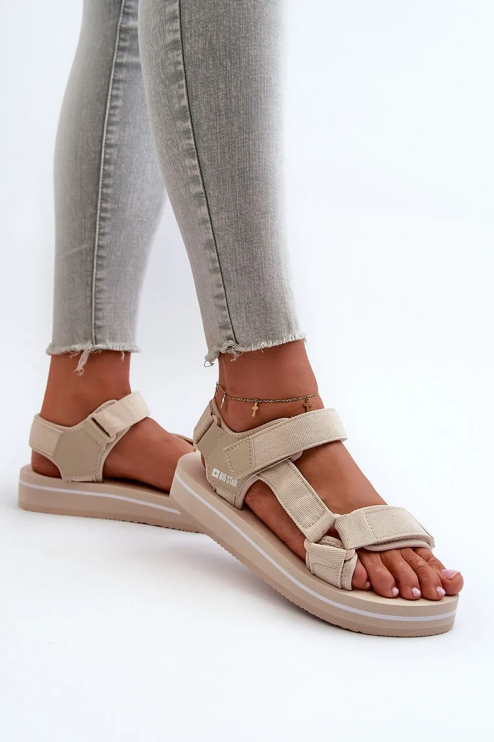 TEEK - Beige Jointed Stroll Sandals