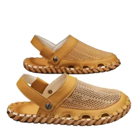 TEEK - Mens Mesh Front Outdoor Leather Sandals