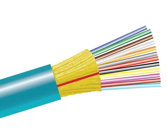 Tight Buffer Distribution Fiber Optic Cable, Multimode, 10 Gig OM4, Indoor, Plenum, 12 Strand