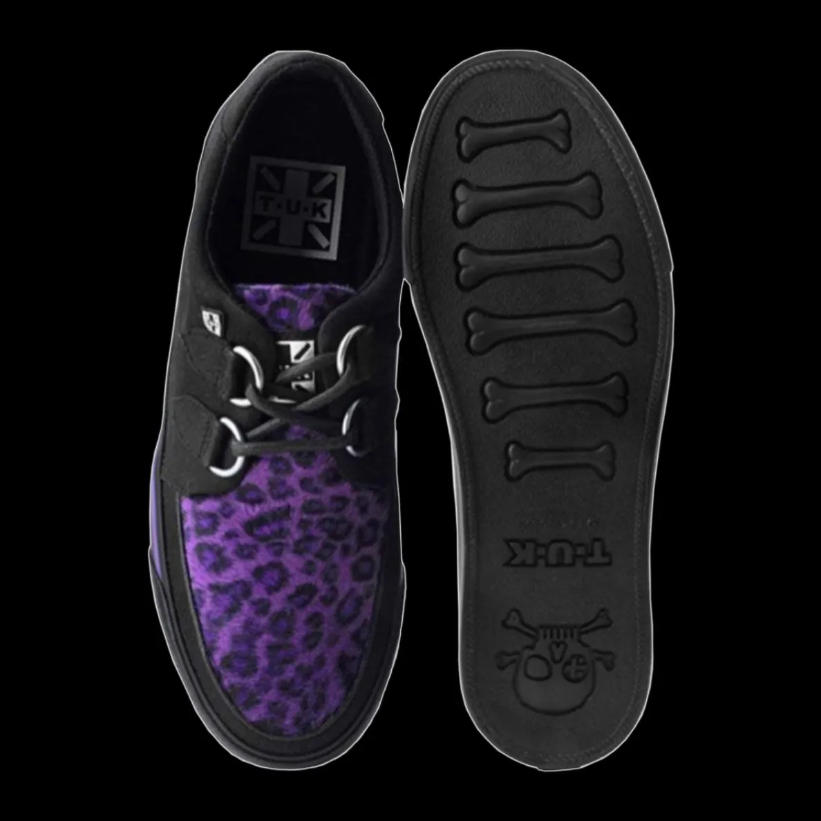 TUK - Purple Leopard D-Ring Creeper Sneaker