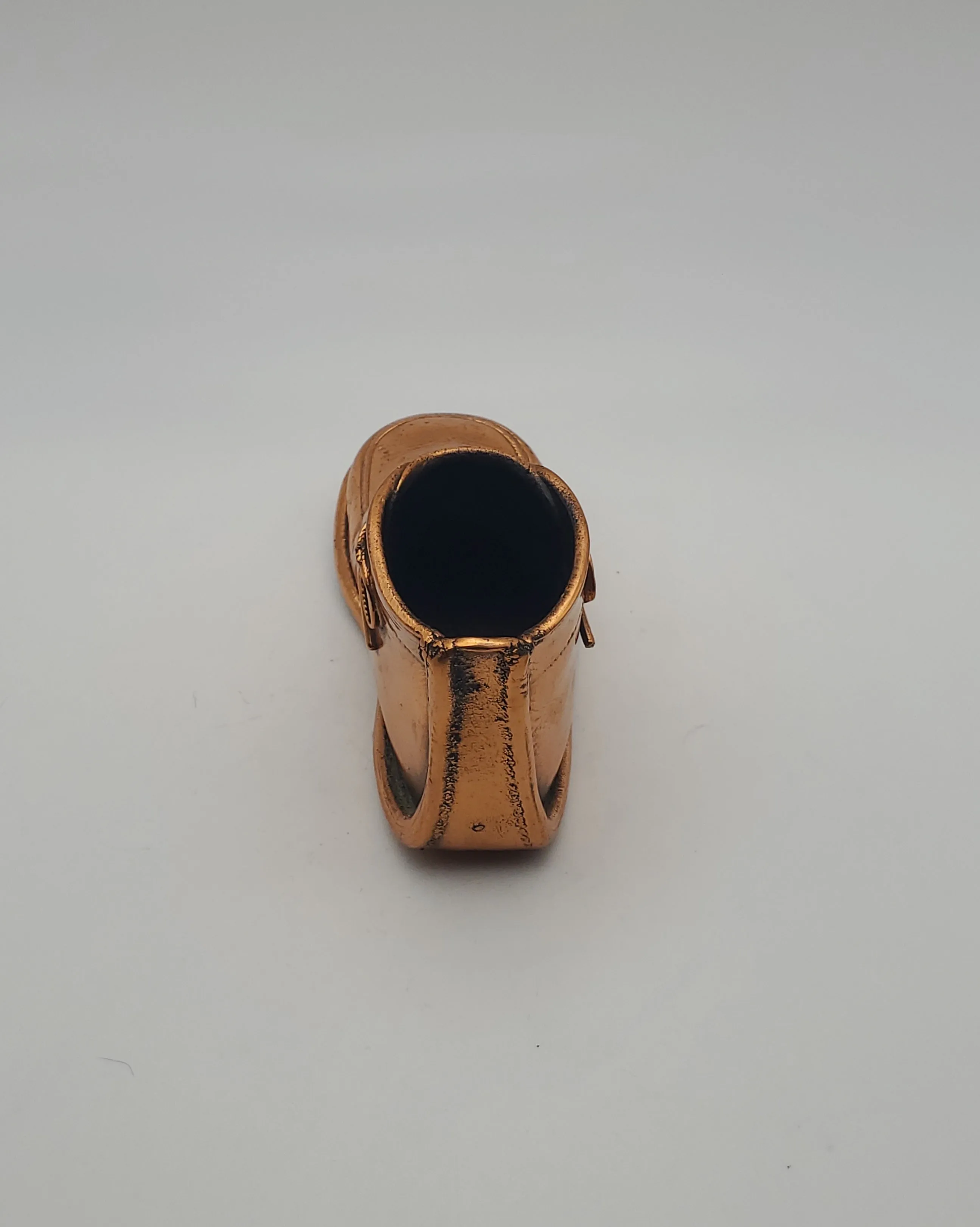 Vintage Copper Tone Metal Baby Shoe